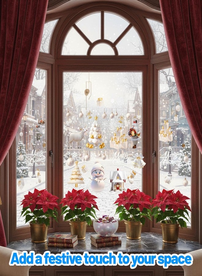 BharatBazaar Christmas Window Stickers, 9 Sheet Holiday Window Clings for Festive Decor, Reusable Static Decals, 20 x 30 cm Each, Ideal for Home and Retail Displays - Image 5